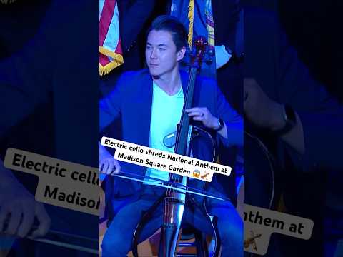 Most epic National Anthem performance!! 😱🎻 Knicks game at Madison Square Garden 🏀 #cello #music