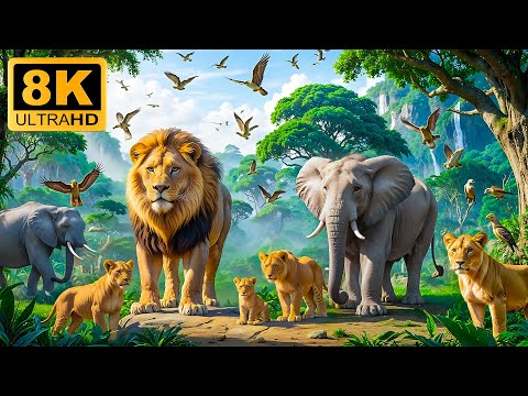 Close Up Animal Life 8K ULTRA HD🐾Rare Moments Captured With Deep Relaxing Music