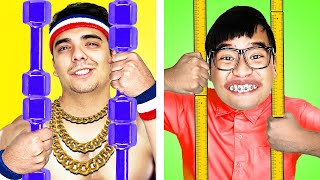 JOCK VS NERD STUDENT IN PRISON | GOOD VS BAD STUDENT IN JAIL BY CRAFTY HACKS PLUS