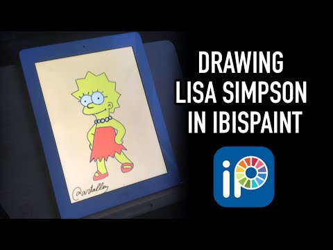 Drawing Lisa Simpson in iPad #shorts