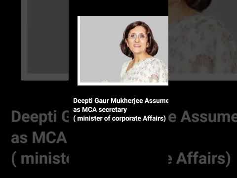 Deepti Gaur Mukherjee assumees charges MCA #currentaffairs #shorts #gk #suscribe