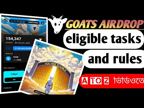 goats eligible tasks and rules | goats Snapshot 27 November |goats new update today |goals airdrop