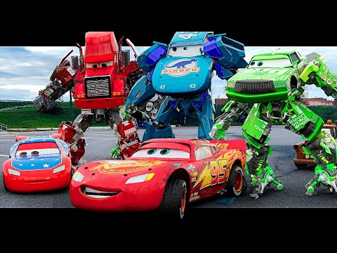 Lightning McQueen TRANSFORMERS in Real Life 2024 disney cars 4 PIXAR all