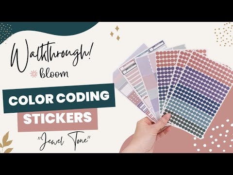 Jewel Tone Color Coding Sticker Pack - bloom Daily Planners ®