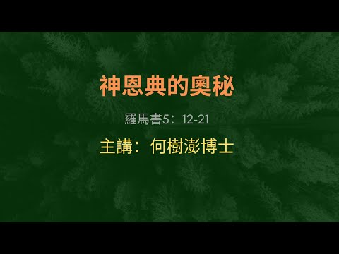 神恩典的奧秘羅馬書5：12-21  主講：何樹澎博士