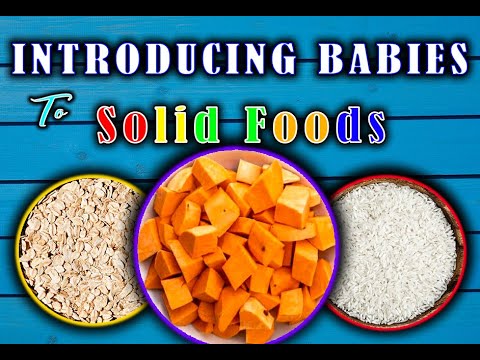 Introducing Babies to Solid Foods|| Rice, Sweet Potato & Oats Porridge||FIRST SOLID FOODS FOR BABIES