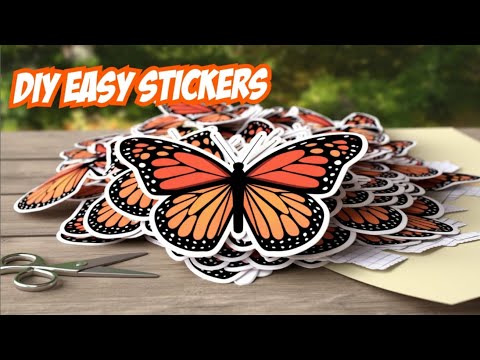 [💕Diy Paper 💕] How To Make Cute and Easy Paper Stickers 🦋