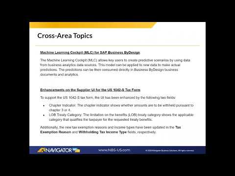 SAP Business ByDesign - Release 2211 Overview Webinar