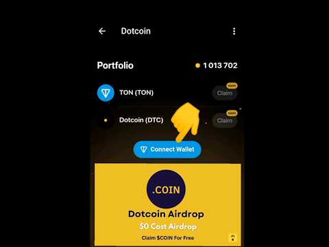 DOTCOIN Airdrop - How to Withdraw Dotcoin Telegram Airdrop | How To Connect Dotcoin TON Wallet