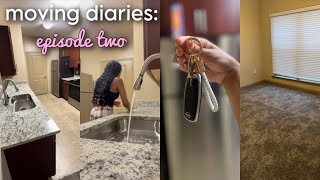 Empty Apartment Tour, We got the KEYS, Clean with me | Moving diaries EP 2