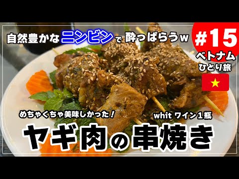 【ベトナムひとり旅 #15】ハンムア洞窟に登ってヤギ肉の串焼きを食べるぞ！そしてお酒を飲むんです【ニンビン編】