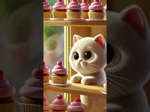 Kitten’s Daily Song: Curious Sweet Adventure – A Magical Dessert Journey! #cute #song #3d #kitten