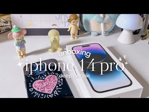 🎆 unboxing iphone 14 pro deep purple in 2024 | moft accessories, cute cases haul