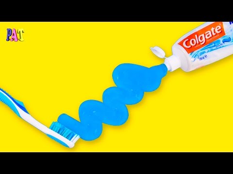 HOW TO SLIME OWN HANDS! TOOTHPASTE Slime OF FUN!