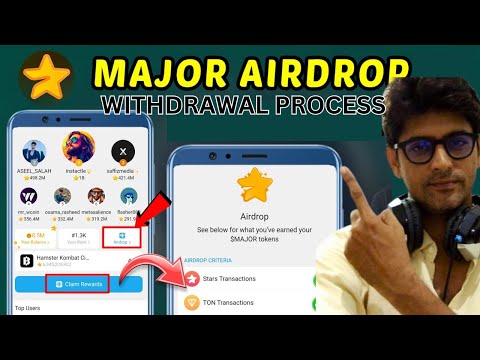 Major airdrop claim || Major airdrop update || Major withdrawal process