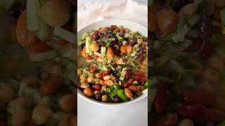 ✨ DELICIOUSLY Healthy - Mixed Bean Salad 🥗 Recipe! #BeanSalad #BeanSaladRecipe #SaladRecipe