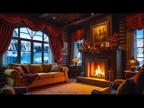 Soothing Fire Sounds And Winter Snow Cozy Room Ambience For A Calm Peaceful Christmas Relaxation