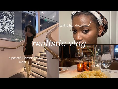 Realistic Weekend  Vlog 1: Diner 🥘 | Taking hair out| Getting hair done 🫧 | studying 📖📚