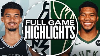 SPURS at BUCKS | FULL GAME HIGHLIGHTS | January 8, 2025