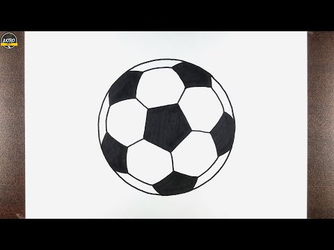 How to Draw a Football Step by Step / Football Drawing