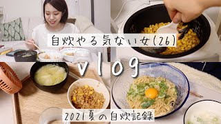 【自炊vlog】夏やしやる気ない｜数日間のごはん記録｜一人暮らし【日常】