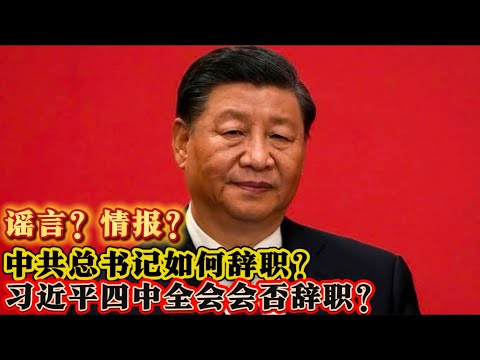 习近平 四中全会 辞职？中共总书记如何辞职？情报还是谣言？