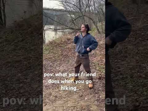 hiking with him is just weird #funny #relatable #comedy #shorts #hiking #nature #memes #friends