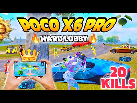 Poco x6 pro🔥 hard lobby rush gameplay 20 kills🔥