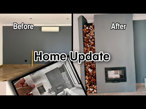 HOME UPDATE | WE HAVE A FIREPLACE | BUILDING A FIREPLACE FROM SCRATCH #newhouse #houseupdate