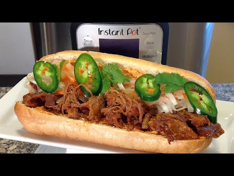 How To Make Asian Pulled Pork Sandwich Vietnamese Banh Mi-Instant Pot Recipes