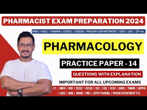 PHARMACOLOGY / RRB PHARMACIST EXAM PREPARATION / PRISON DEPARTMENT PHARMACIST / SSC PHARMACIST EXAM