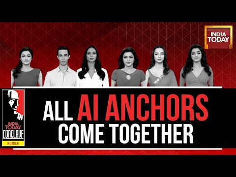 All AI Regional Anchors With AI Sana Come Together At India Today Conclave Mumbai| #ConclaveMumbai23