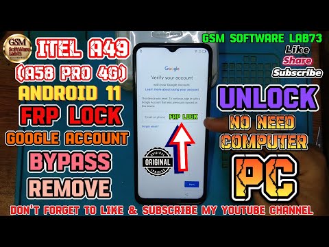 itel A49 FRP Bypass without PC|Itel A49 a58 pro 4g Google Account bypass Android 11