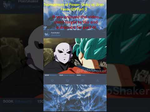 Tournament of Power: Goku vs Jiren Face-Off Part 3 #animeedit #goku #youtubeshorts #dragonball