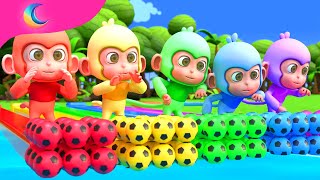 Five Little Monkeys | BluLoo Nursery Rhymes & Kids Songs