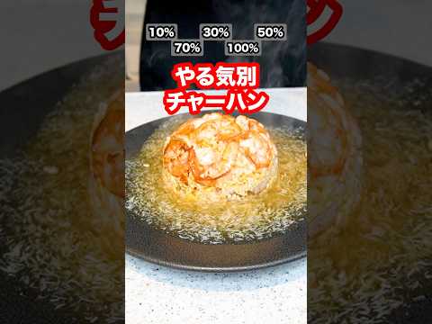 やる気別でチャーハン作ったら100%で異常に豪華なチャーハン完成した！#shorts