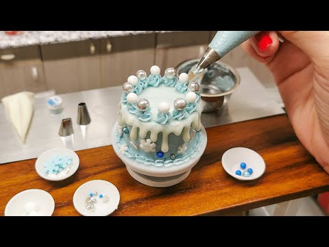 Merry Christmas MINI Cake, real mini cooking / mini food / tiny kitchen / ASMR