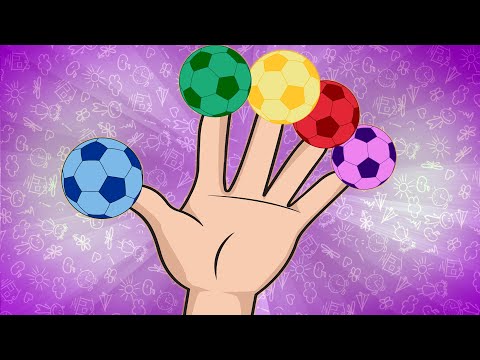 Color Balls Finger Family Nursery Rhymes Song | Learn Colors With Soccer Balls Nursery Rhymes Song