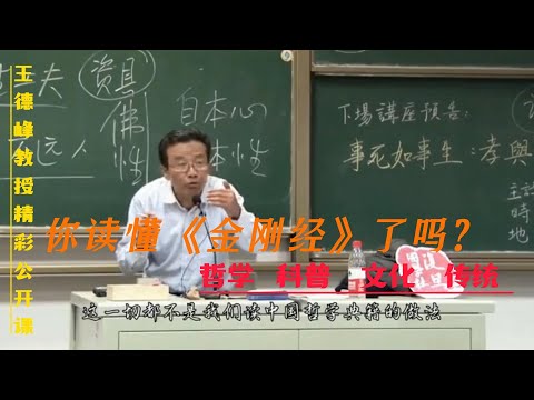 王德峰教授公开课：你读懂《金刚经》了吗？|王教授，也许是中国墙内还在教书的人里面，最明白的一位。