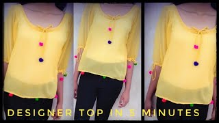 DIY Designer TOP cutting & stichting | very easy method. #Decentfashion