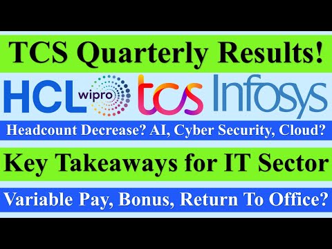 TCS Quarterly Results! RTO, Variable Pay, Bonus, Freshers Headcount Decrease? #tcs #infosys #wipro