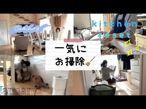 【小学生中学生ママ】全体の掃除した休日の日曜日✨キッチンリセット