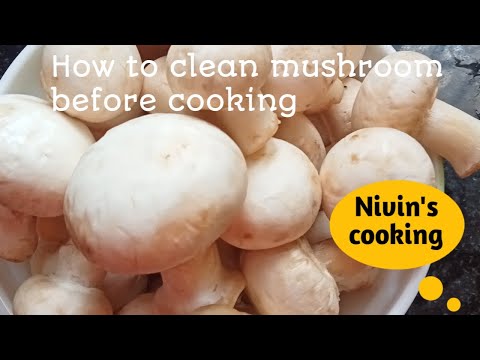 How to clean mushroom before cooking in Tamil / காளான் சுத்தம் செய்வது எப்படி