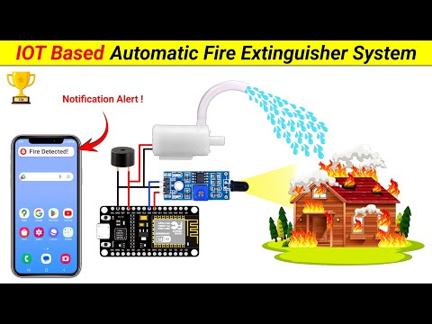 How to make Automatic Fire Extinguisher System with Notification Alart ! 🚨 || Science Project