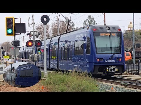 Iron Point Rd. Railroad Crossing In Traffic Priority | SacRT Light Rail | Folsom CA