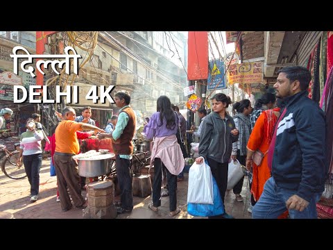 DELHI, Chandni Chowk Walking Tour 🇮🇳 - Historic Streets & Bustling Markets - INDIA (4K UHD)