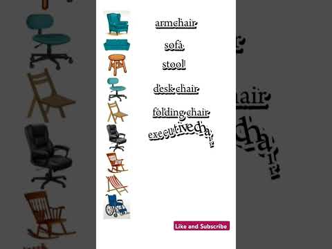 English Vocabulary |Types of chairs | Vocabulary in English #english #vocabulary#chairs#shortsvideo