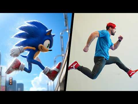 Stunts From SONIC Superstars IN REAL LIFE!!