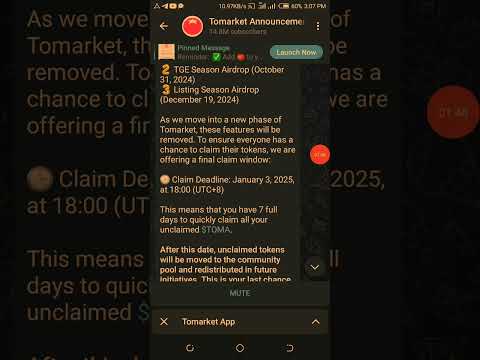 Tomarket Airdrop Final Call | $TOMA Last Withdrawal | Tomarket Airdrop Update - Tronkeeper
