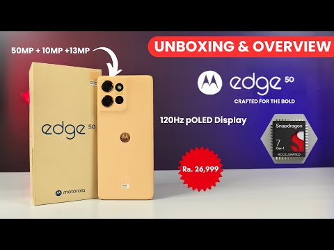 Moto Edge 50 5g Unboxing 🔥 50MP+10MP+13MP Camera Setup 😲 SD 7 Gen1 ⚡